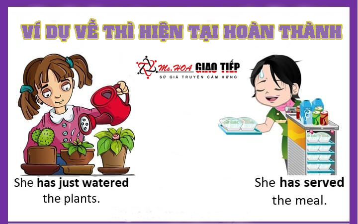 ví dụ về thì hiện tại hoàn thành
