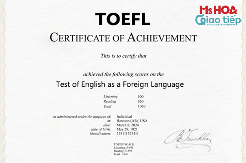 TOEFL - Chứng chỉ tiếng Anh quốc tế phổ biến hiện nay